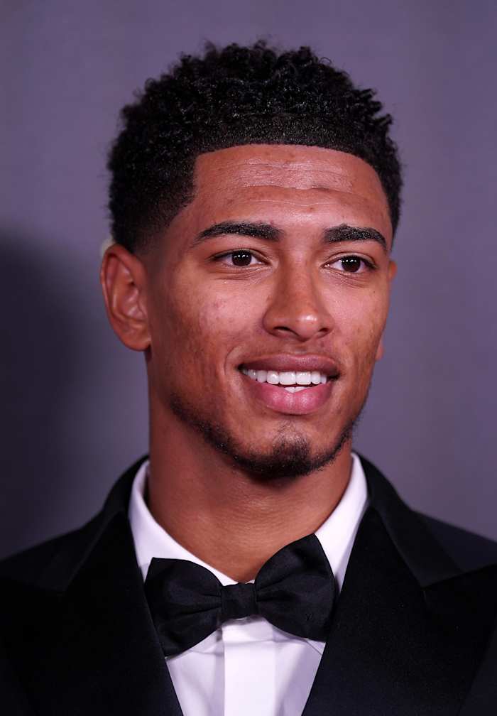 Jude Bellingham pictured at the 2023 Ballon d'Or awards ceremony in Paris